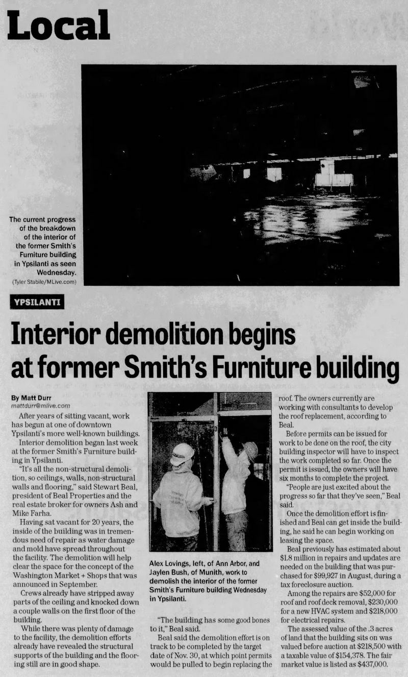 Smith Furniture - Nov 17 2014 Article (newer photo)